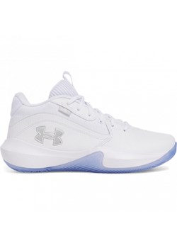 Buty do koszykówki uniseks Under Armour UA Lockdown 7 - białe ze sklepu Sportstylestory.com w kategorii Buty sportowe męskie - zdjęcie 187549788