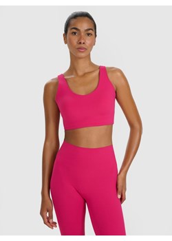Damski biustonosz treningowy 4F 4FWAW25USBAF172 - różowy ze sklepu Sportstylestory.com w kategorii Biustonosze - zdjęcie 187549829