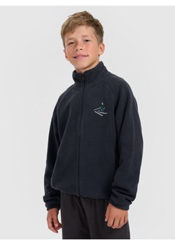 Chłopięcy polar rozpinany ze stójką 4F 4FJRAW25TFLEM438 - granatowy ze sklepu Sportstylestory.com w kategorii Bluzy chłopięce - zdjęcie 187549909