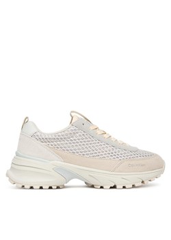 Sneakersy Calvin Klein Hike Runner Lace Up Techmix YW0YW02030 Écru ze sklepu eobuwie.pl w kategorii Buty sportowe damskie - zdjęcie 187551879