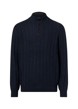 Fynch-Hatton Sweter z zawartością wełny Mężczyźni Bawełna czarny jednolity ze sklepu vangraaf w kategorii Swetry męskie - zdjęcie 187554319