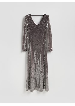 Reserved - Cekinowa sukienka maxi - beżowy ze sklepu Reserved w kategorii Sukienki - zdjęcie 187554387