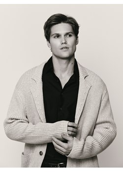 Reserved - Kardigan z domieszką wełny - jasnoszary ze sklepu Reserved w kategorii Swetry damskie - zdjęcie 187554805