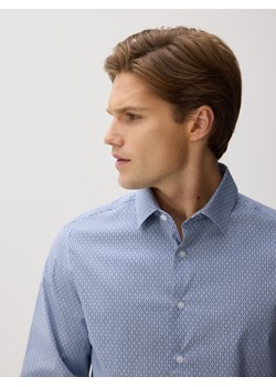 Reserved - Koszula slim fit w drobny wzór - granatowy ze sklepu Reserved w kategorii Koszule męskie - zdjęcie 187554818
