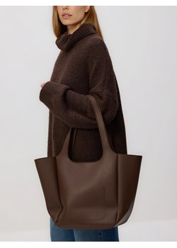 Reserved - Torebka shopper - ciemnobrązowy ze sklepu Reserved w kategorii Torby Shopper bag - zdjęcie 187554958