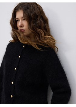 Reserved - Kardigan z moherem - czarny ze sklepu Reserved w kategorii Swetry damskie - zdjęcie 187555086