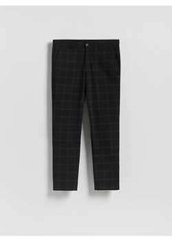 Reserved - Spodnie chino slim w kratę - czarny ze sklepu Reserved w kategorii Spodnie męskie - zdjęcie 187555115