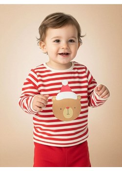 Sinsay - Bawełniana koszulka z nadrukiem świątecznym - kremowy ze sklepu Sinsay w kategorii Odzież dla niemowląt - zdjęcie 187555676