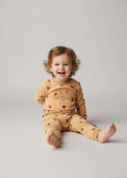 Sinsay - Ocieplane welurowe śpiochy z motywem świątecznym - kremowy ze sklepu Sinsay w kategorii Piżamy dziecięce - zdjęcie 187555696