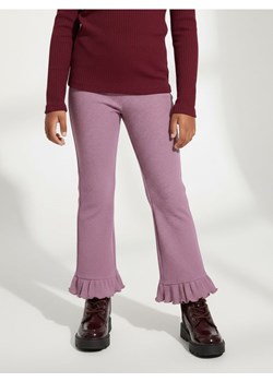 Sinsay - Legginsy z ozdobnymi falbanami przy nogawkach - fioletowy ze sklepu Sinsay w kategorii Spodnie dziewczęce - zdjęcie 187555738