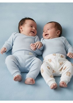 Sinsay - Bawełniane legginsy 2 pack - błękitny ze sklepu Sinsay w kategorii Odzież dla niemowląt - zdjęcie 187555795