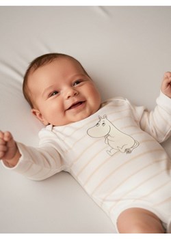 Sinsay - Body w paski The Moomins - biały ze sklepu Sinsay w kategorii Body niemowlęce - zdjęcie 187555797
