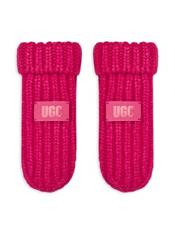 Rękawiczki dziecięce Ugg K Chunky Mitten 100030 Różowy ze sklepu eobuwie.pl w kategorii Rękawiczki dziecięce - zdjęcie 187555865
