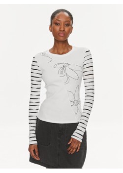 Desigual Bluzka Boston 24SWTK70 Biały Slim Fit ze sklepu MODIVO w kategorii Bluzki damskie - zdjęcie 187556875