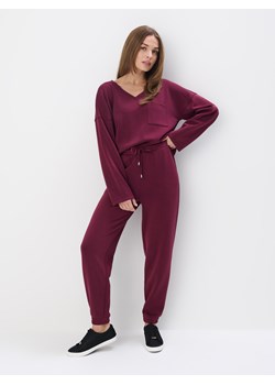 Mohito - Spodnie dresowe z dodatkiem modalu - kasztanowy ze sklepu Mohito w kategorii Spodnie damskie - zdjęcie 187557388