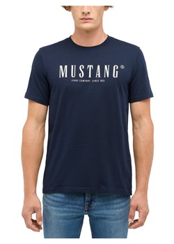 Mustang Koszulka męska - Austin Mężczyźni Bawełna granatowy nadruk ze sklepu vangraaf w kategorii T-shirty męskie - zdjęcie 187557459