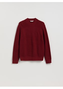 Reserved - Strukturalny sweter z domieszką wełny - czerwony ze sklepu Reserved w kategorii Swetry męskie - zdjęcie 187557519