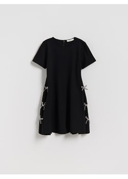 Reserved - Sukienka z kokardkami - czarny ze sklepu Reserved w kategorii Sukienki dziewczęce - zdjęcie 187557586