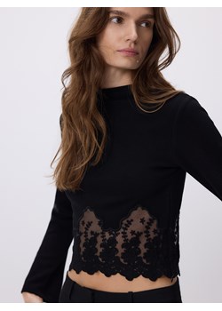 Reserved - Bluzka z koronką - czarny ze sklepu Reserved w kategorii Bluzki damskie - zdjęcie 187557688