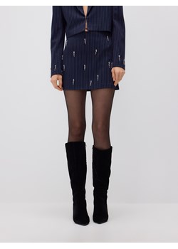 Reserved - Spódnica z ozdobną aplikacją - granatowy ze sklepu Reserved w kategorii Spódnice - zdjęcie 187557945