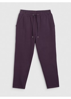 Damskie spodnie dresowe 4F 4FRAW25TTROF1847 - fioletowe ze sklepu Sportstylestory.com w kategorii Spodnie damskie - zdjęcie 187558109