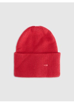 Czapka beanie uniseks 4F 4FRAW25ACAPU0721 - czerwona ze sklepu Sportstylestory.com w kategorii Czapki zimowe damskie - zdjęcie 187558248