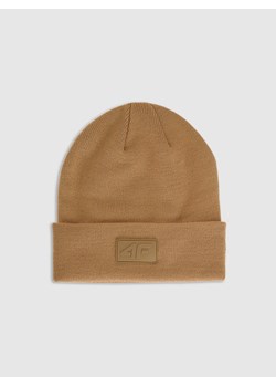 Czapka beanie uniseks 4F 4FRAW25ACAPU0809 - brązowa ze sklepu Sportstylestory.com w kategorii Czapki zimowe męskie - zdjęcie 187558267
