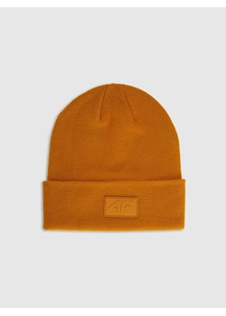 Czapka beanie uniseks 4F 4FRAW25ACAPU0809 - żółta ze sklepu Sportstylestory.com w kategorii Czapki zimowe damskie - zdjęcie 187558268