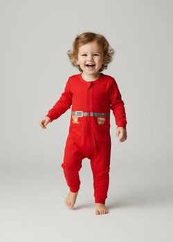 Sinsay - Śpiochy zapinane na zamek z motywem świątecznym - czerwony ze sklepu Sinsay w kategorii Piżamy dziecięce - zdjęcie 187559315