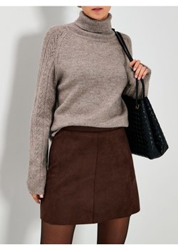 Sinsay - Golf z ozdobnymi rękawami - brązowy ze sklepu Sinsay w kategorii Swetry damskie - zdjęcie 187559329