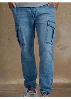 Sinsay - Spodnie jogger cargo - niebieski ze sklepu Sinsay w kategorii Spodnie męskie - zdjęcie 187559357