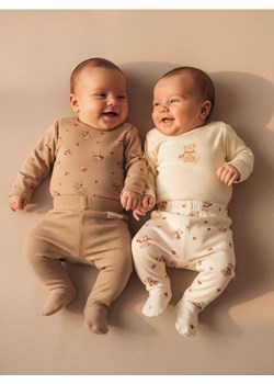 Sinsay - Bawełniane body 2 pack - kremowy ze sklepu Sinsay w kategorii Body niemowlęce - zdjęcie 187559455