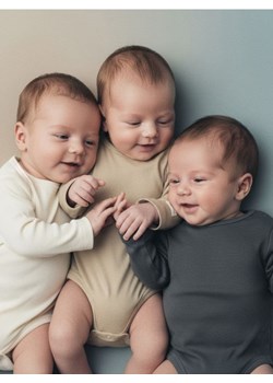 Sinsay - Bawełniane body 3 pack - kremowy ze sklepu Sinsay w kategorii Body niemowlęce - zdjęcie 187559457