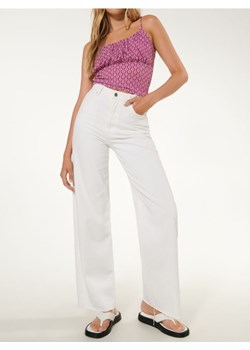 Sinsay - Top na ramiączkach z marszczeniem przy dekolcie i geometrycznym wzorem - wielobarwny ze sklepu Sinsay w kategorii Bluzki damskie - zdjęcie 187559475