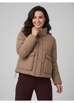 Sinsay - Pikowana kurtka puffer - beżowy ze sklepu Sinsay w kategorii Kurtki damskie - zdjęcie 187559505