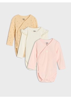 Sinsay - Body 3 pack - kremowy ze sklepu Sinsay w kategorii Body niemowlęce - zdjęcie 187559516