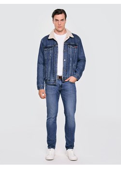 Kurtka męska jeansowa z kożuszkiem niebieska Ruben 353 ze sklepu Big Star w kategorii Kurtki męskie - zdjęcie 187560899