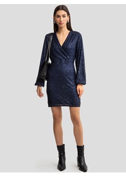 Sukienka damska mini cekinowa granatowa Loreta  403 ze sklepu Big Star w kategorii Sukienki - zdjęcie 187560995
