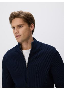 Reserved - Rozpinany sweter ze stójką - granatowy ze sklepu Reserved w kategorii Swetry męskie - zdjęcie 187561165
