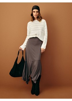 Sinsay - Spódnica z asymetrycznym dołem - szary ze sklepu Sinsay w kategorii Spódnice - zdjęcie 187561649