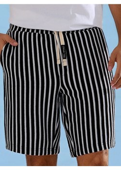 Sinsay - Dzianinowe szorty w paski - czarny ze sklepu Sinsay w kategorii Spodenki męskie - zdjęcie 187561657