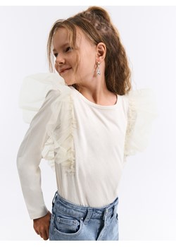 GATE Bawełniany top z tiulowymi falbanami 5Y ze sklepu gateshop w kategorii Bluzki dziewczęce - zdjęcie 187561735