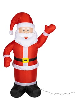 Profiline Dmuchana dekoracja LED &quot;Santa Claus&quot; w kolorze czerwonym - wys. 180 cm ze sklepu Limango Polska w kategorii Dekoracje bożonarodzeniowe - zdjęcie 187561947