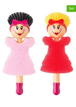 Vigar Szczotki (2 szt.) &quot;Dolls&quot; ze wzorem do zmywania - wys. 23,5 cm ze sklepu Limango Polska w kategorii Akcesoria kuchenne - zdjęcie 187562079