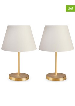Opviq Lampy stołowe (2 szt.) w kolorze złoto-kremowym - wys. 37 cm ze sklepu Limango Polska w kategorii Oświetlenie - zdjęcie 187562196