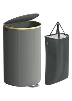 Songmics Kosz w kolorze szarym na pranie - 42,5 x 75 x 32,5 cm ze sklepu Limango Polska w kategorii Akcesoria łazienkowe - zdjęcie 187562235