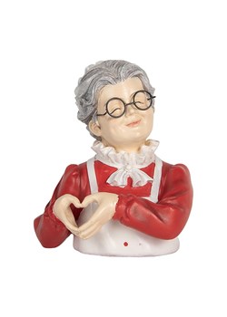 Clayre &amp; Eef Figurka dekoracyjna w kolorze czerwonym - wys. 23 cm ze sklepu Limango Polska w kategorii Dekoracje - zdjęcie 187562356