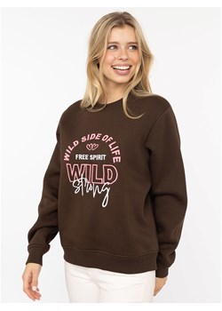 Zwillingsherz Bluza &quot;Wild Side&quot; w kolorze brązowym ze sklepu Limango Polska w kategorii Bluzy damskie - zdjęcie 187563085