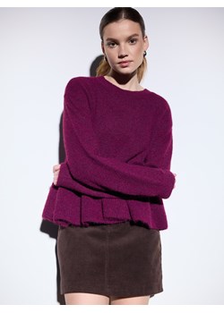 Mohito - Burgundowy sweter z dodatkiem wełny - fioletowy ze sklepu Mohito w kategorii Swetry damskie - zdjęcie 187563495