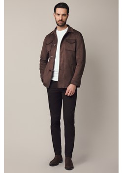 Spodnie Brązowe Chino z Elastycznym Pasem z Bawełną Mikkeli ze sklepu Lancerto S.A. w kategorii Spodnie męskie - zdjęcie 187563595